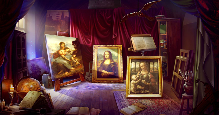 다빈치의 보물 온라인 슬롯 프라이즈 피커 보너스 게임